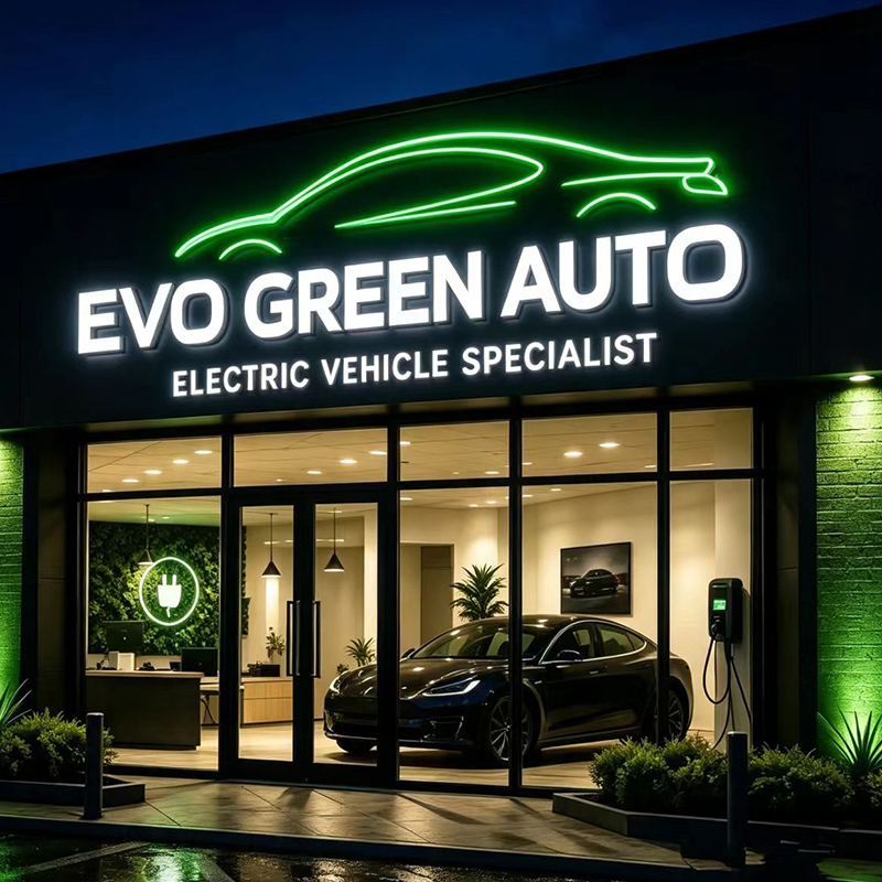 Custom LED Backlit Letter Sign - огляд і ціна Auto Repair Shop Logo