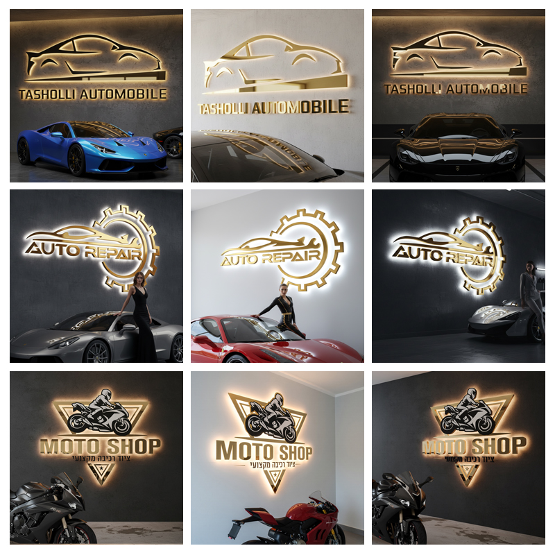 Custom 3D Backlit Metal Letter - огляд і ціна Auto Repair Shop Logo