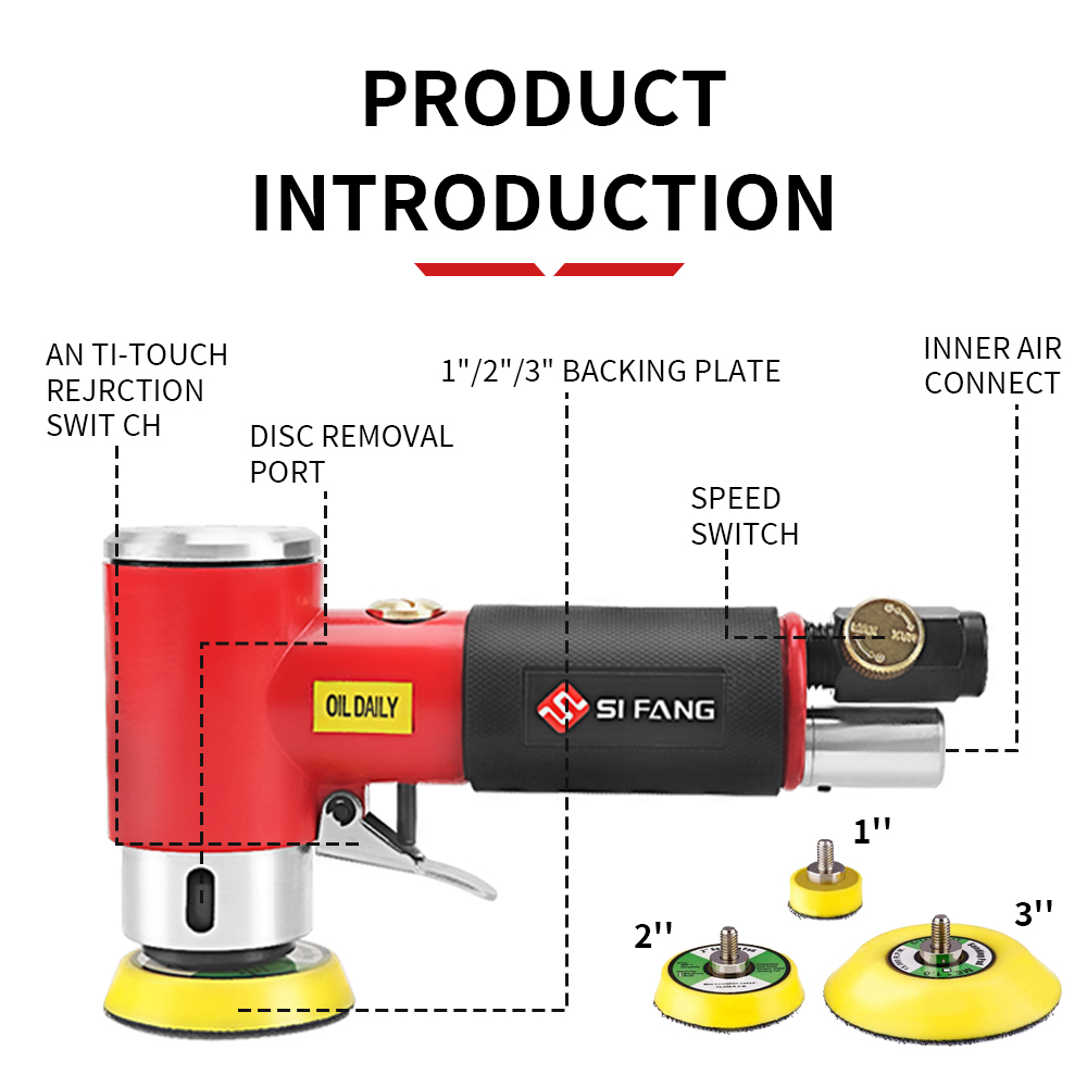 SIFANG Random Orbit Air Sander - огляд і ціна Orbital Polisher Da