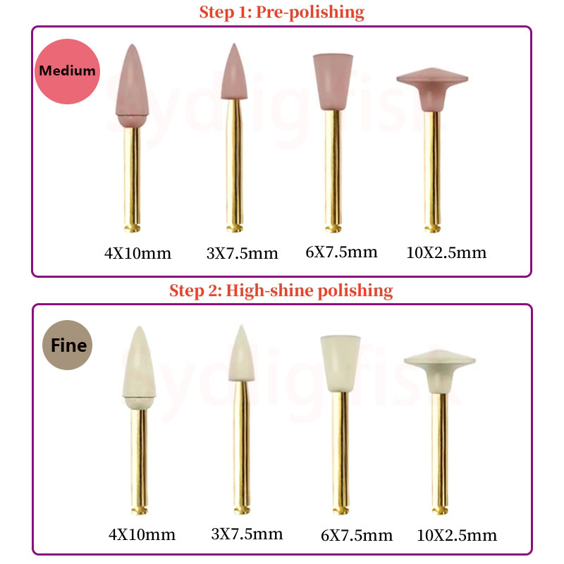 6/8Pcs Dental Rubber Polisher  - огляд і ціна Orbital Polisher Da